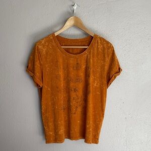 Orange Graphic Women's Top